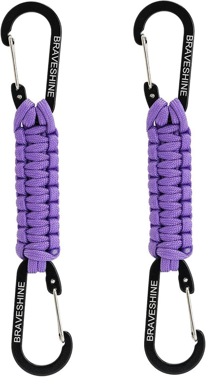 Paracord Keychain Carabiner Clip | D Ring Hanger Lanyard Hook