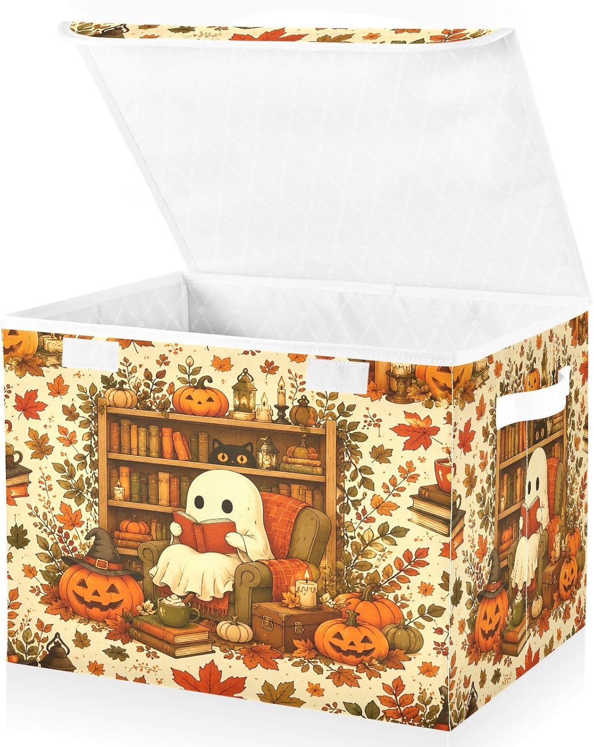Large Storage Bin with Lid Foldable Toy Box, Pink Castle