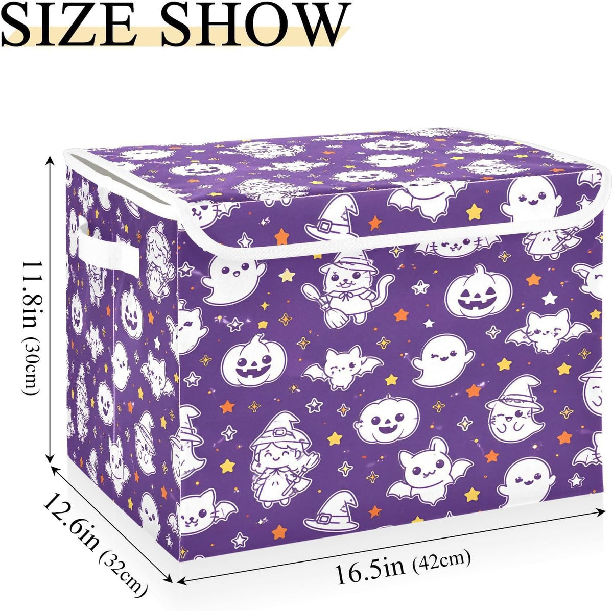 Large Storage Bin with Lid Foldable Toy Box, Pink Castle