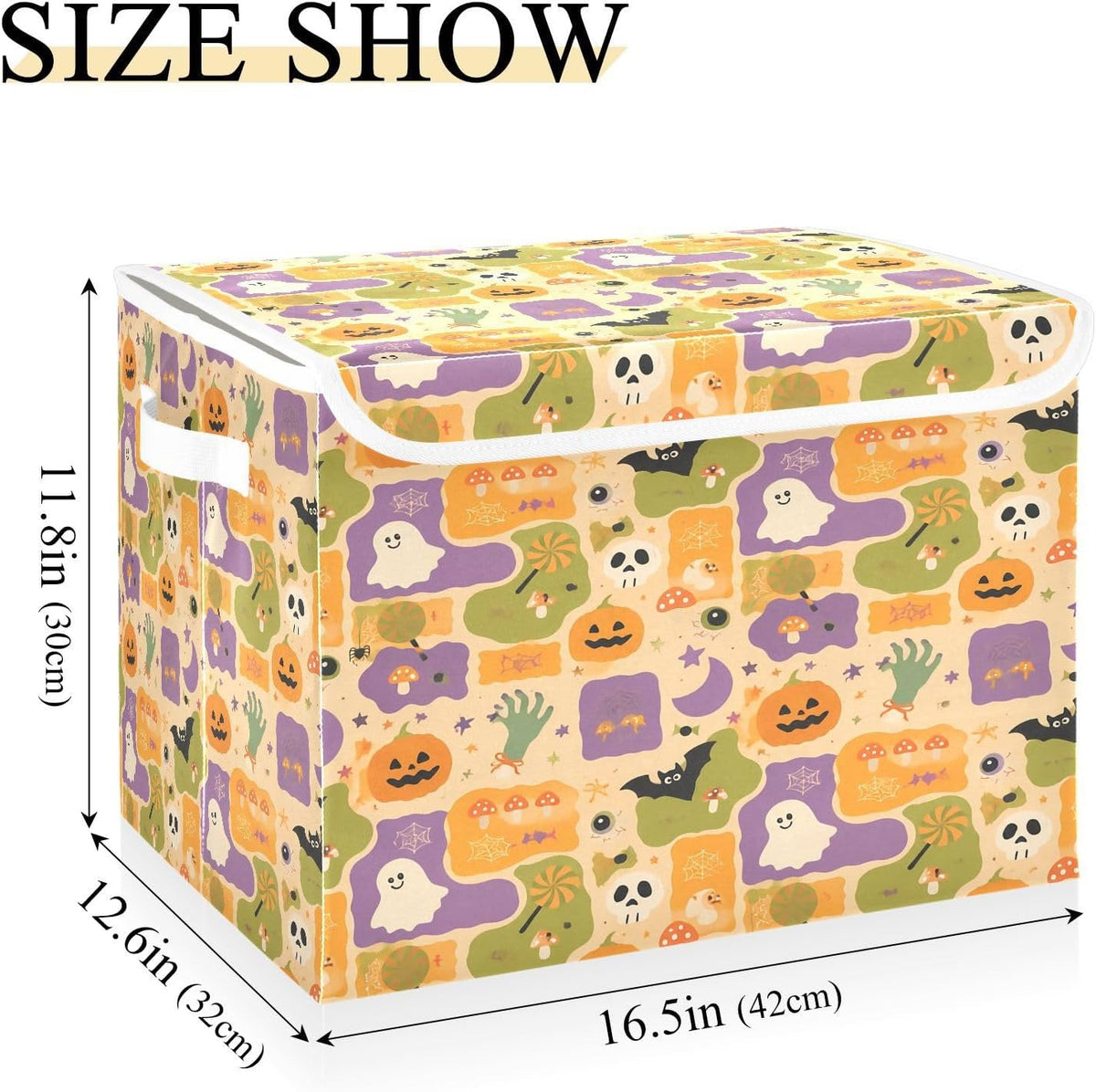 Large Storage Bin with Lid Foldable Toy Box, Pink Castle