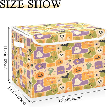 Large Storage Bin with Lid Foldable Toy Box, Pink Castle