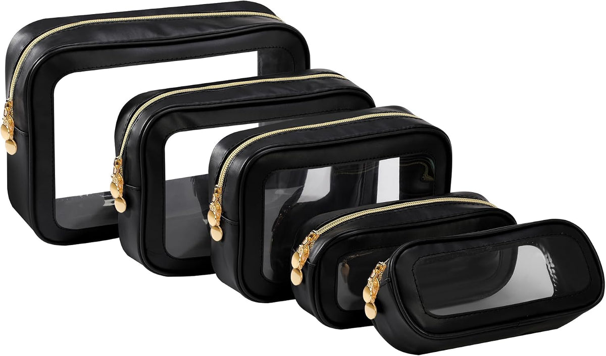 Diaper Bag Organizer Pouch Set, Clear Organizer Bags, TSA Approved Toiletry Bag, Clear Waterproof Cosmetic Bags with Zipper, Purse Organizer Pouches, Travel Organizer Bags for Woman and Kids
