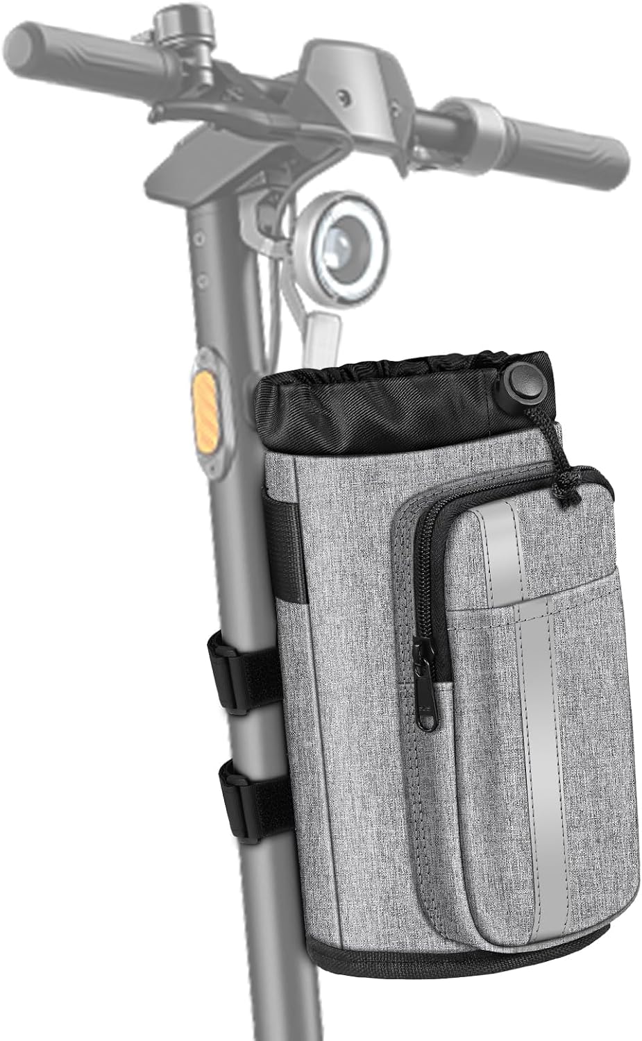 Cup Holder for Bike, Universal Water Bottle Holder w/Phone Pockets