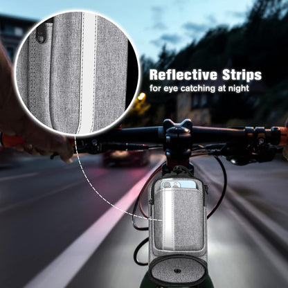 Cup Holder for Bike, Universal Water Bottle Holder w/Phone Pockets