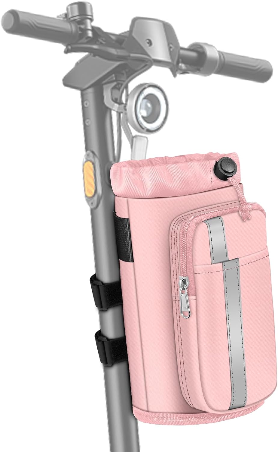 Cup Holder for Bike, Universal Water Bottle Holder w/Phone Pockets