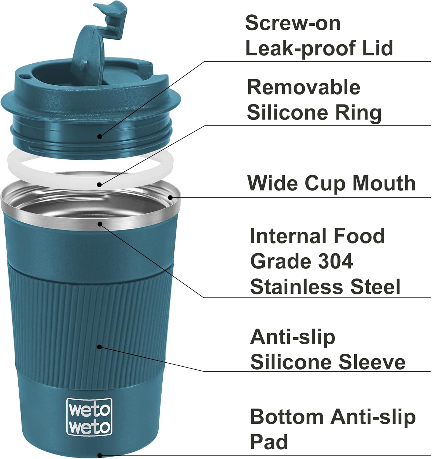 12 oz Stainless Steel Insulated Tumbler, Travel Coffee Mug, Insulated Coffee Mug with Lid, Spill Proof Coffee Cup, Portable Thermal Mug, Reusable Cup for Hot and Cold (Grey)