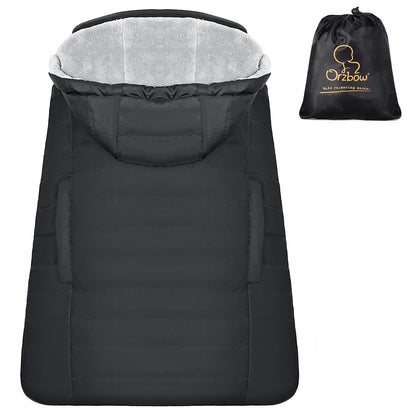Orzbow Winter Baby Carrier Cover with Detachable Hood, Light Gray