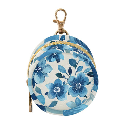 Blue Flowers Baby Pacifier Holder Case, Dustproof Portable Storage Box for Diaper Bag Purse, Pacifier Storage Container for Boys & Girls