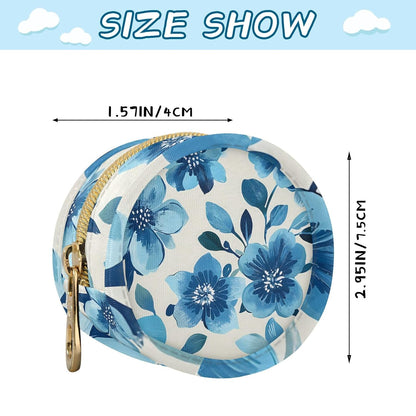 Blue Flowers Baby Pacifier Holder Case, Dustproof Portable Storage Box for Diaper Bag Purse, Pacifier Storage Container for Boys & Girls