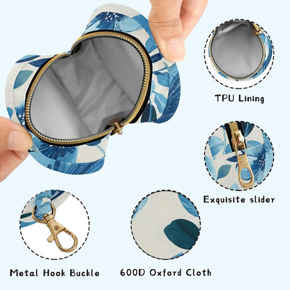 Blue Flowers Baby Pacifier Holder Case, Dustproof Portable Storage Box for Diaper Bag Purse, Pacifier Storage Container for Boys & Girls