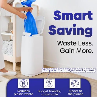Diaper Refill bags for Diaper Genie Easy Roll – 60 Bags (2x30) – Bags Only, No Cartridge – Max Odor Control – 100% Compatible with Platinum & Signature Pails, Holds 2820 Newborn Diapers
