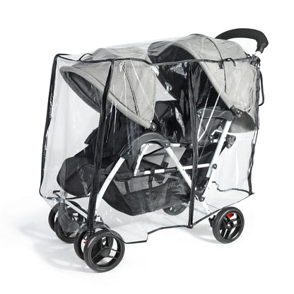 Double Stroller Rain Cover for Tandem Stroller, Universal Fit, Easy Use