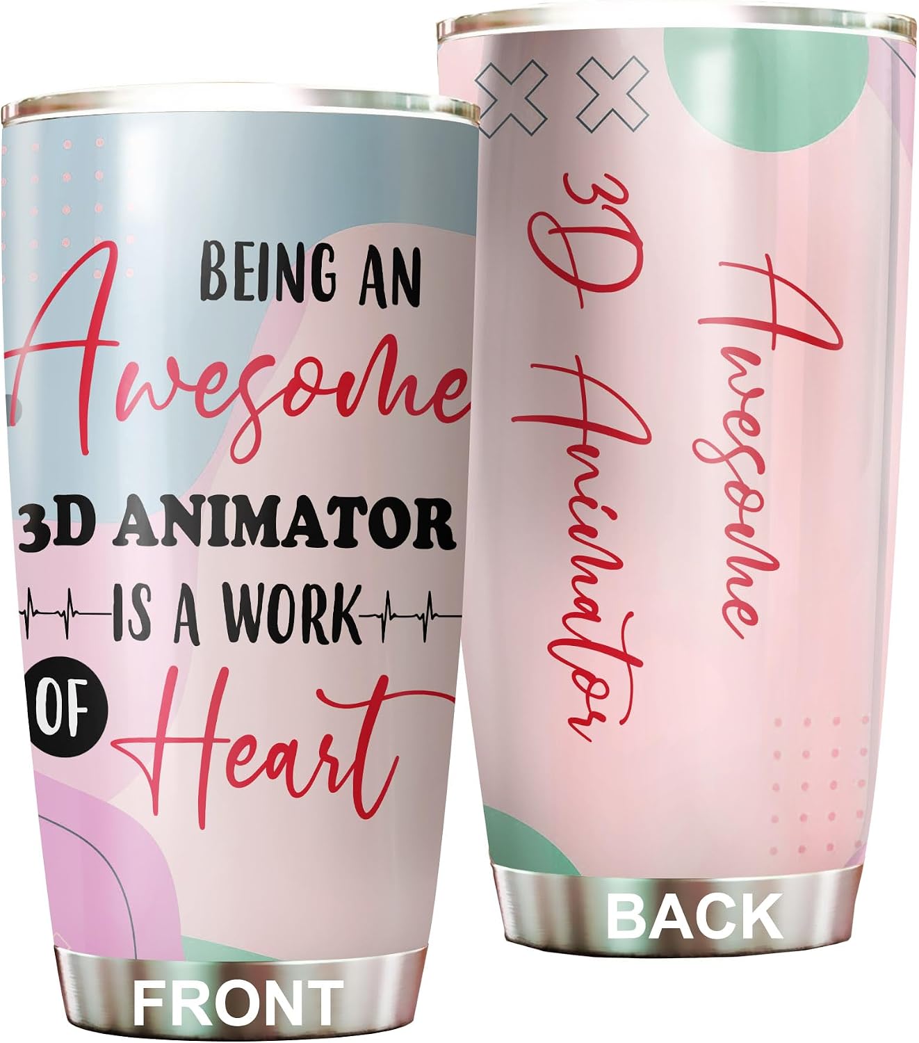 Awesome 3D Animator Tumbler Stainless Steel 20oz, Funny 3D Animator Gifts Bulk For Birthday Christmas, 3D Animator Gifts For Men Women Office Coworker Driking Coffee Cup Humor