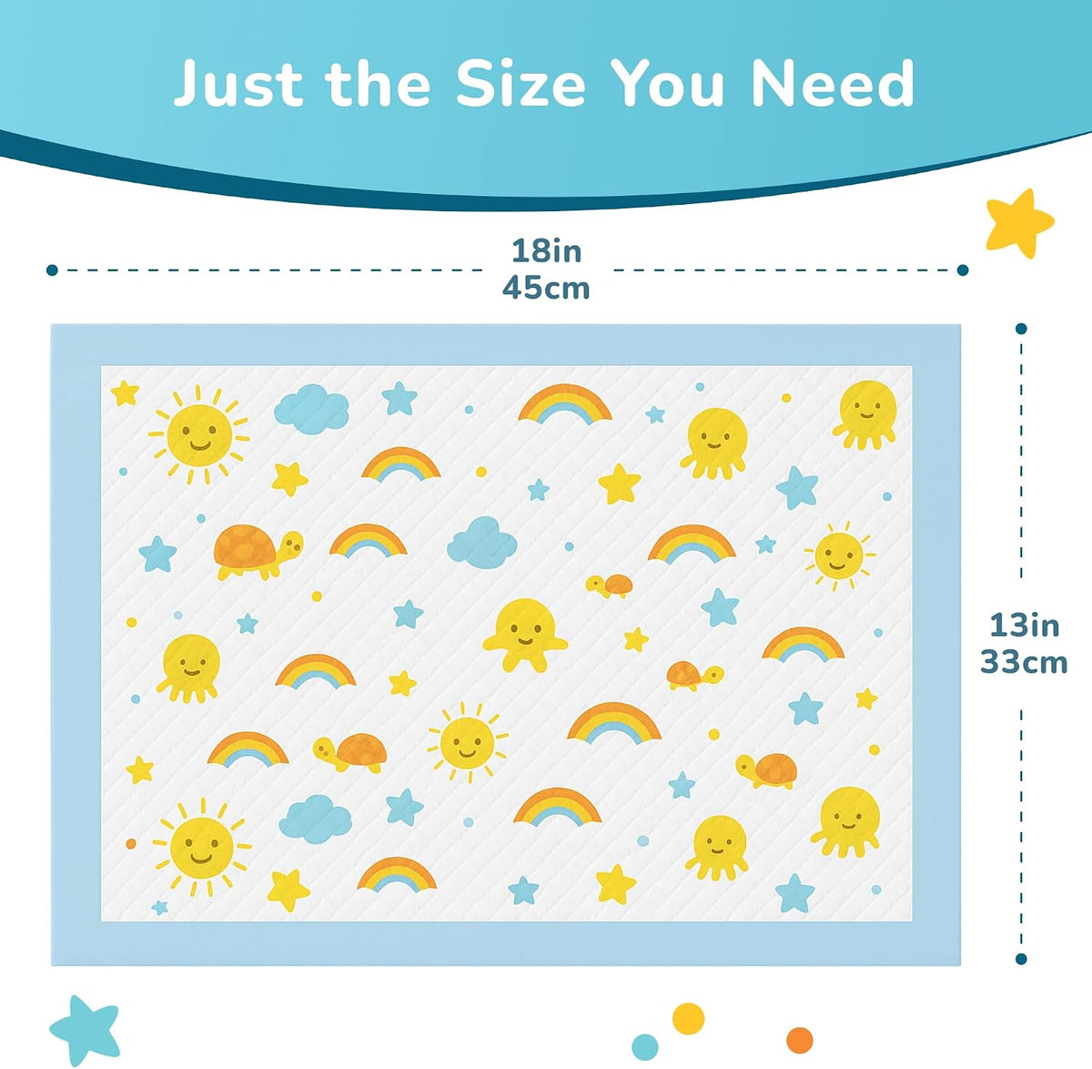 Disposable Changing Pads for Baby 13 x 18 Inches, 50 Count