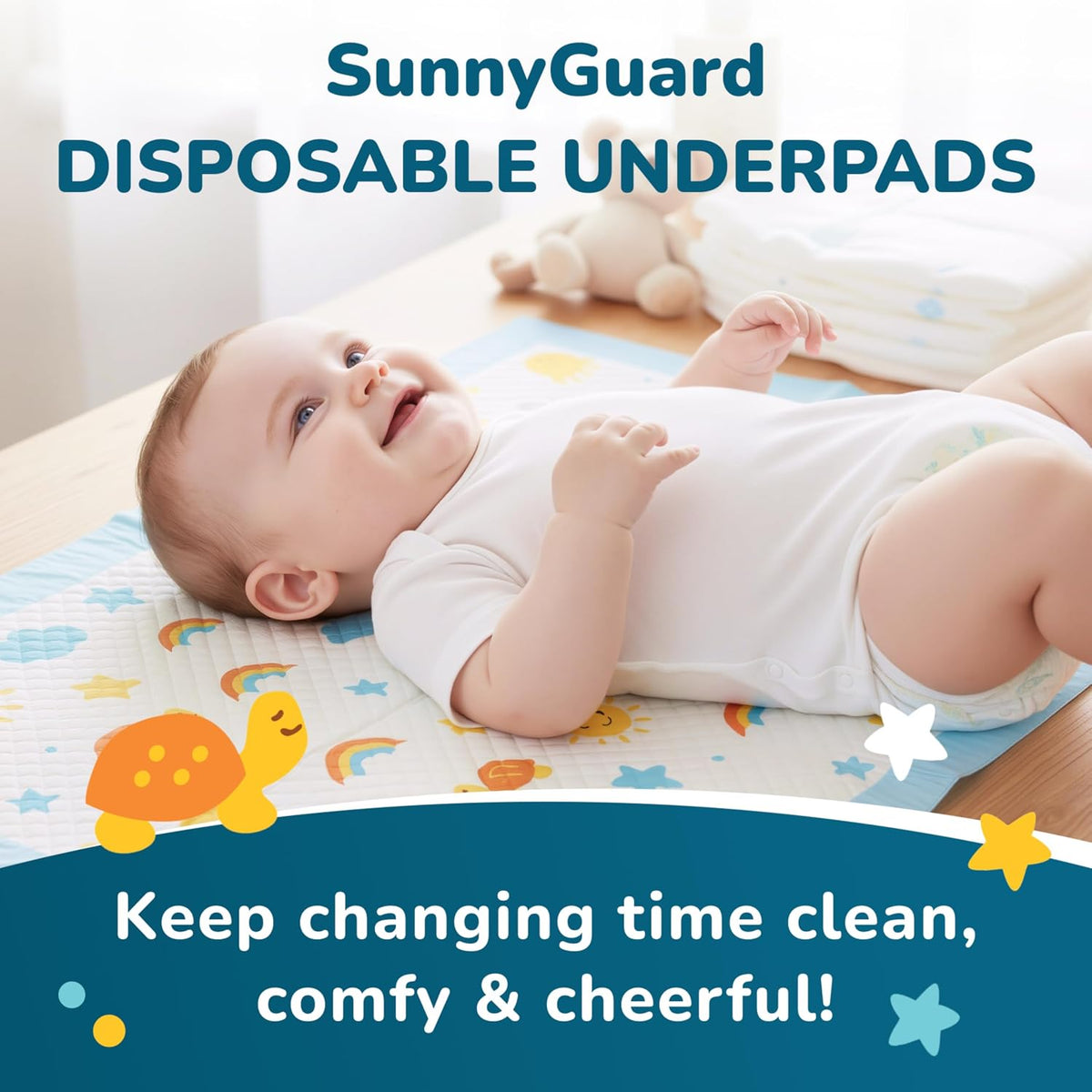 Disposable Changing Pads for Baby 13 x 18 Inches, 50 Count