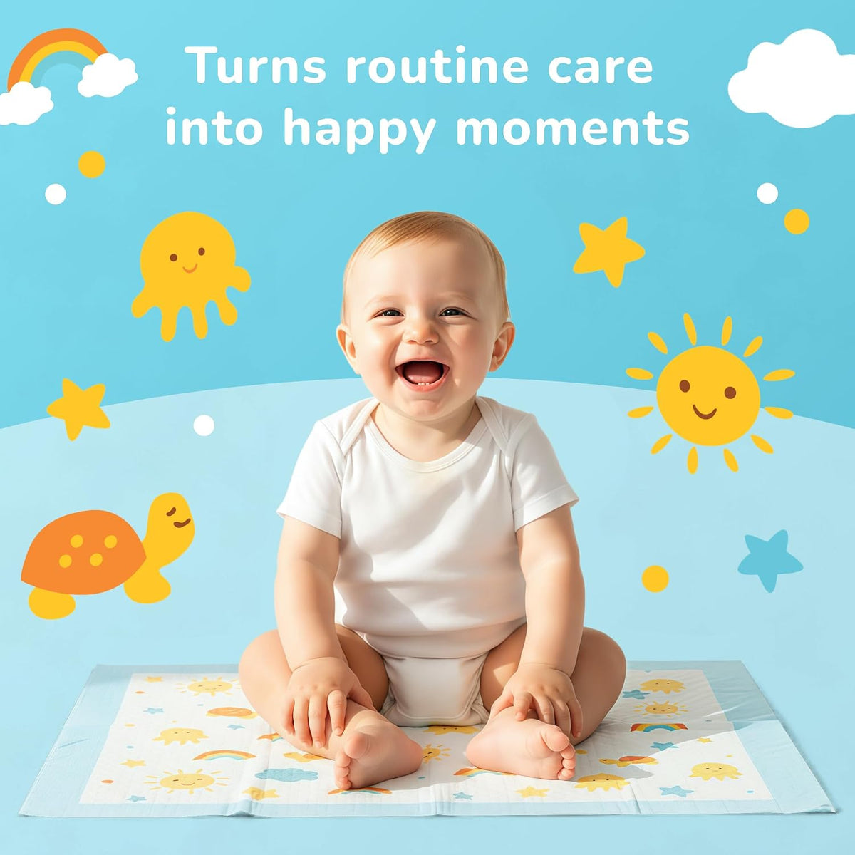 Disposable Changing Pads for Baby 13 x 18 Inches, 50 Count