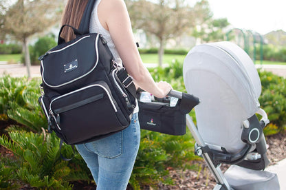Stroller Organizer with Insulated Cup Holders – Fits Most Strollers and Includes Handlebar Organizer with Adjustable Straps, Multiple Storage Pockets for Bottles, Phone & Baby Essentials