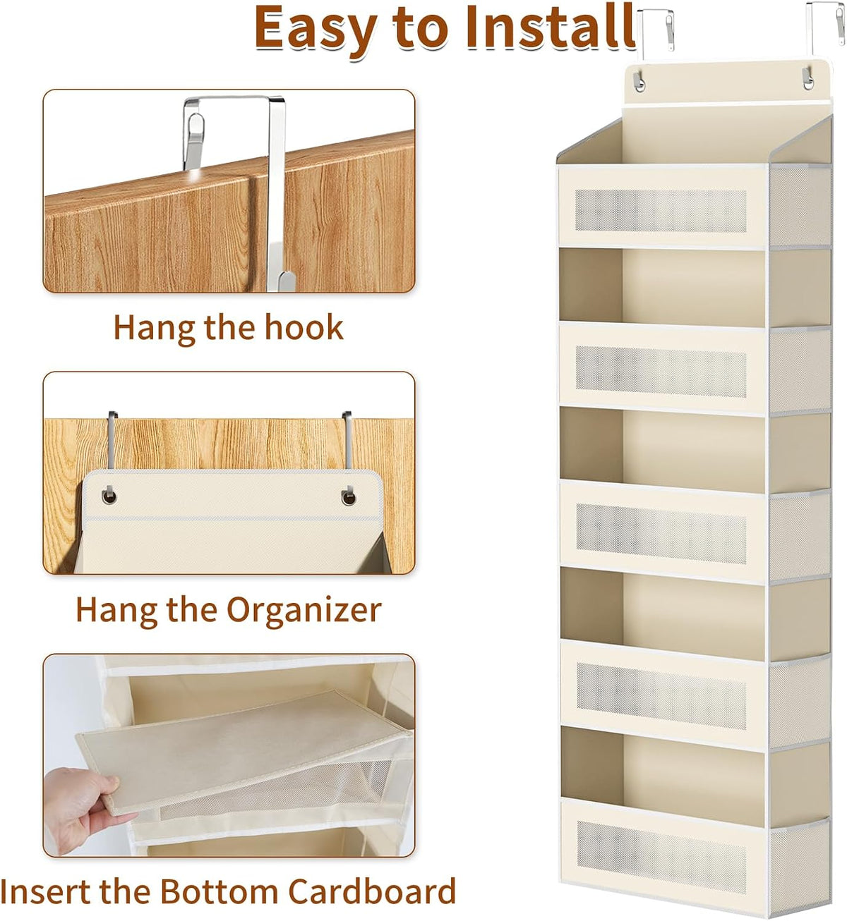 6-Tier Over The Door Organizer 44 lbs Capacity fit Standard Doors