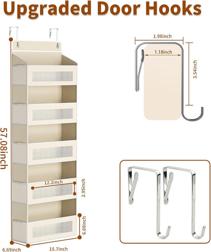 6-Tier Over The Door Organizer 44 lbs Capacity fit Standard Doors