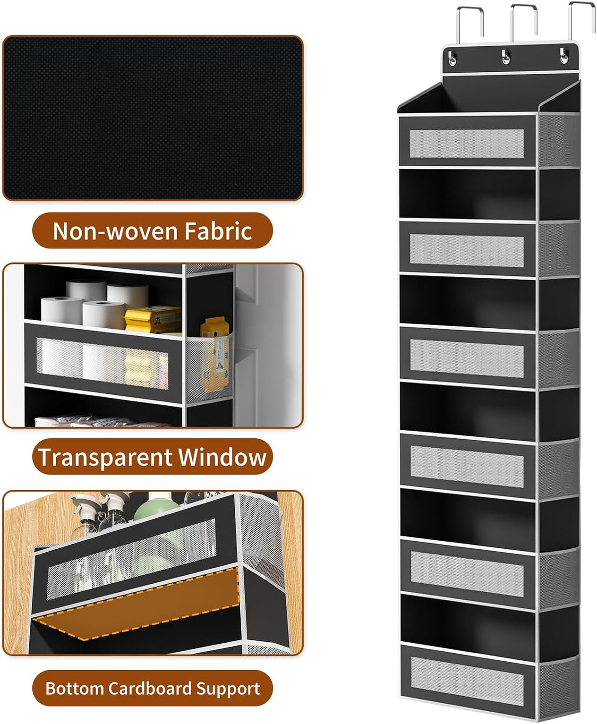 6-Tier Over The Door Organizer 44 lbs Capacity fit Standard Doors