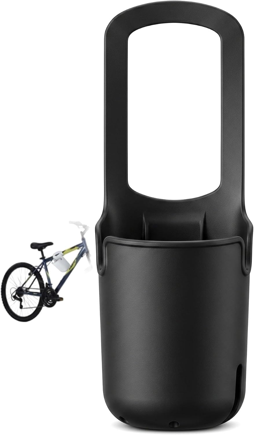 Universal Cup Holder with Phone Holder for Stroller Wheelchair Bike-Black