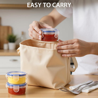 2.7 oz Salad Dressing Container to Go with Leakproof Lids, 6 Pack