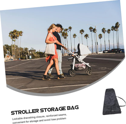 Baby Stroller Travel Storage Bag with Lockable Drawstring Closure