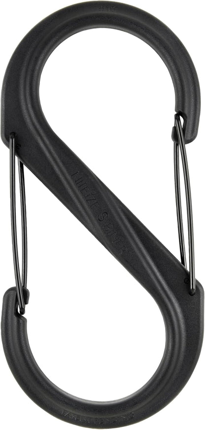 Carabiner Clip, 10-3/8 in., Plastic, Black
