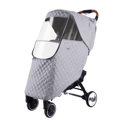 Universal Rain Cover for Baby Stroller Waterproof Windproof Rainy Weather Guard Air Holes Wind Dust Protection Breathable Shield Elastic Band Transparent Accessories with Storage Pocket