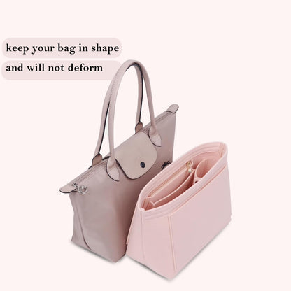 Bag Insert Organizer, purse accessories, Suitable For Longchamp long handle tote organizer (Grey, L（long handle）)