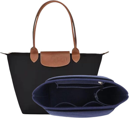Bag Insert Organizer, purse accessories, Suitable For Longchamp long handle tote organizer (Grey, L（long handle）)