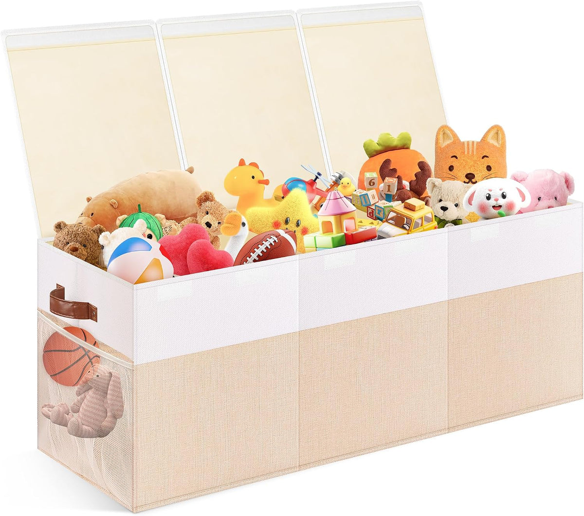 Extra Large Toy Storage Box with Lid, Collapsible Toy Chest, 40"x14"x16"