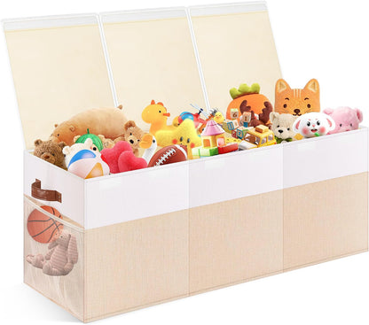Extra Large Toy Storage Box with Lid, Collapsible Toy Chest, 40"x14"x16"