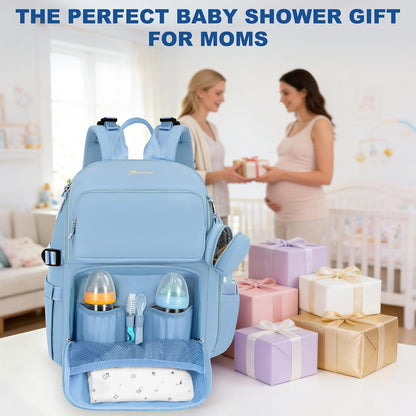 Diaper Bag Backpack with Portable Changing Pad, Black
