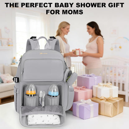 Diaper Bag Backpack with Portable Changing Pad, Black