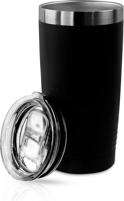 Personalized Stainless Steel Vacuum Double Insulated Travel Tumbler Coffee Mug w/Splash Proof Slider Lid| Custom Laser Engraved 44 Options | Hot & Cold Drink Use (Maroon-Custom, 20oz)