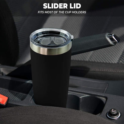 Personalized Stainless Steel Vacuum Double Insulated Travel Tumbler Coffee Mug w/Splash Proof Slider Lid| Custom Laser Engraved 44 Options | Hot & Cold Drink Use (Maroon-Custom, 20oz)