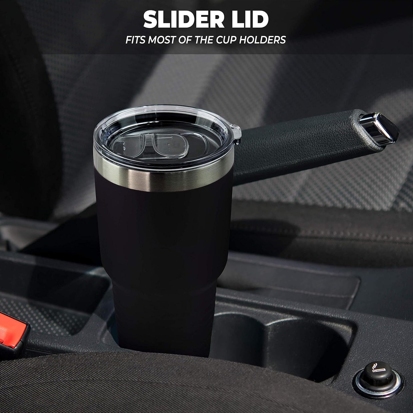 Personalized Stainless Steel Vacuum Double Insulated Travel Tumbler Coffee Mug w/Splash Proof Slider Lid| Custom Laser Engraved 44 Options | Hot & Cold Drink Use (Maroon-Custom, 20oz)