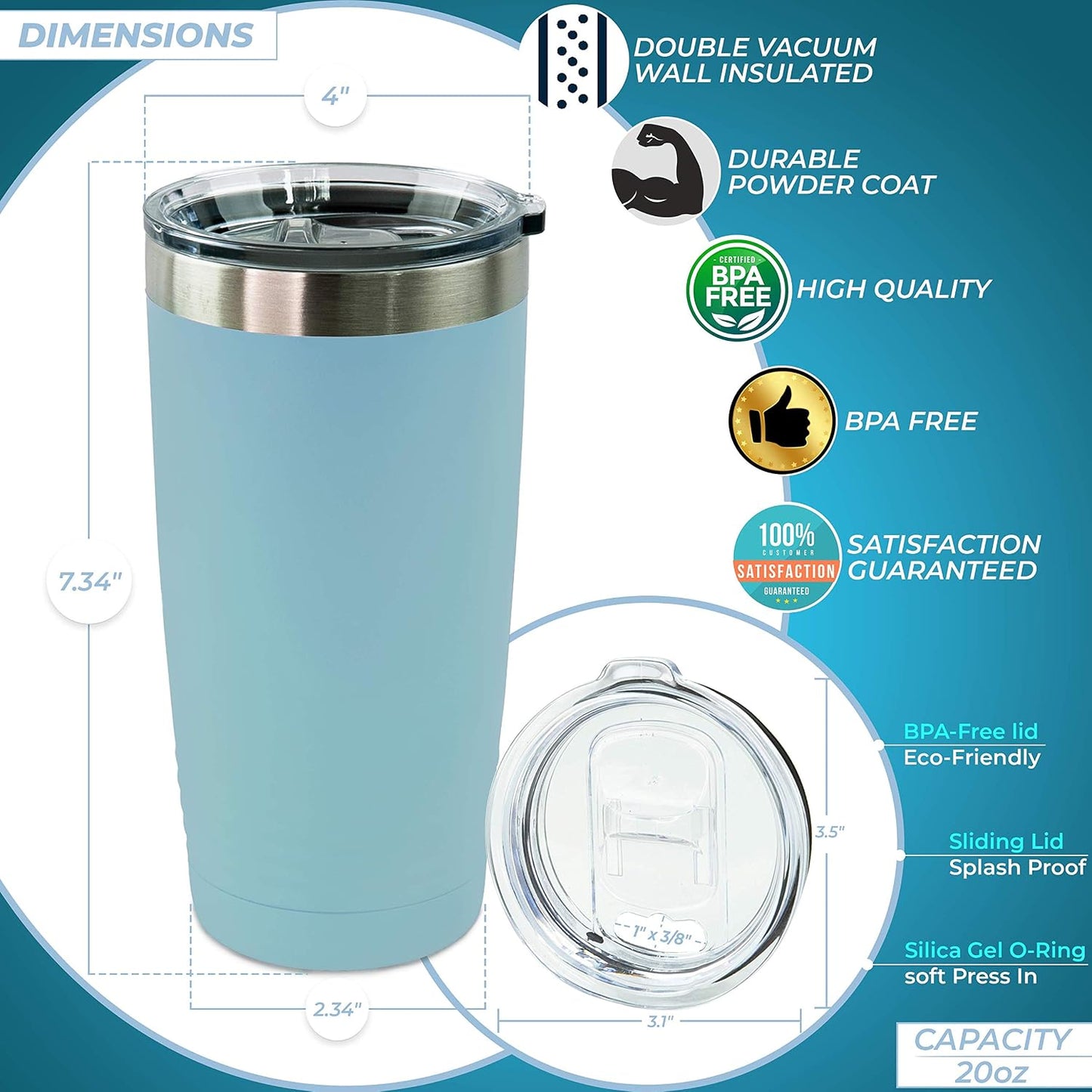 Personalized Stainless Steel Vacuum Double Insulated Travel Tumbler Coffee Mug w/Splash Proof Slider Lid| Custom Laser Engraved 44 Options | Hot & Cold Drink Use (Maroon-Custom, 20oz)