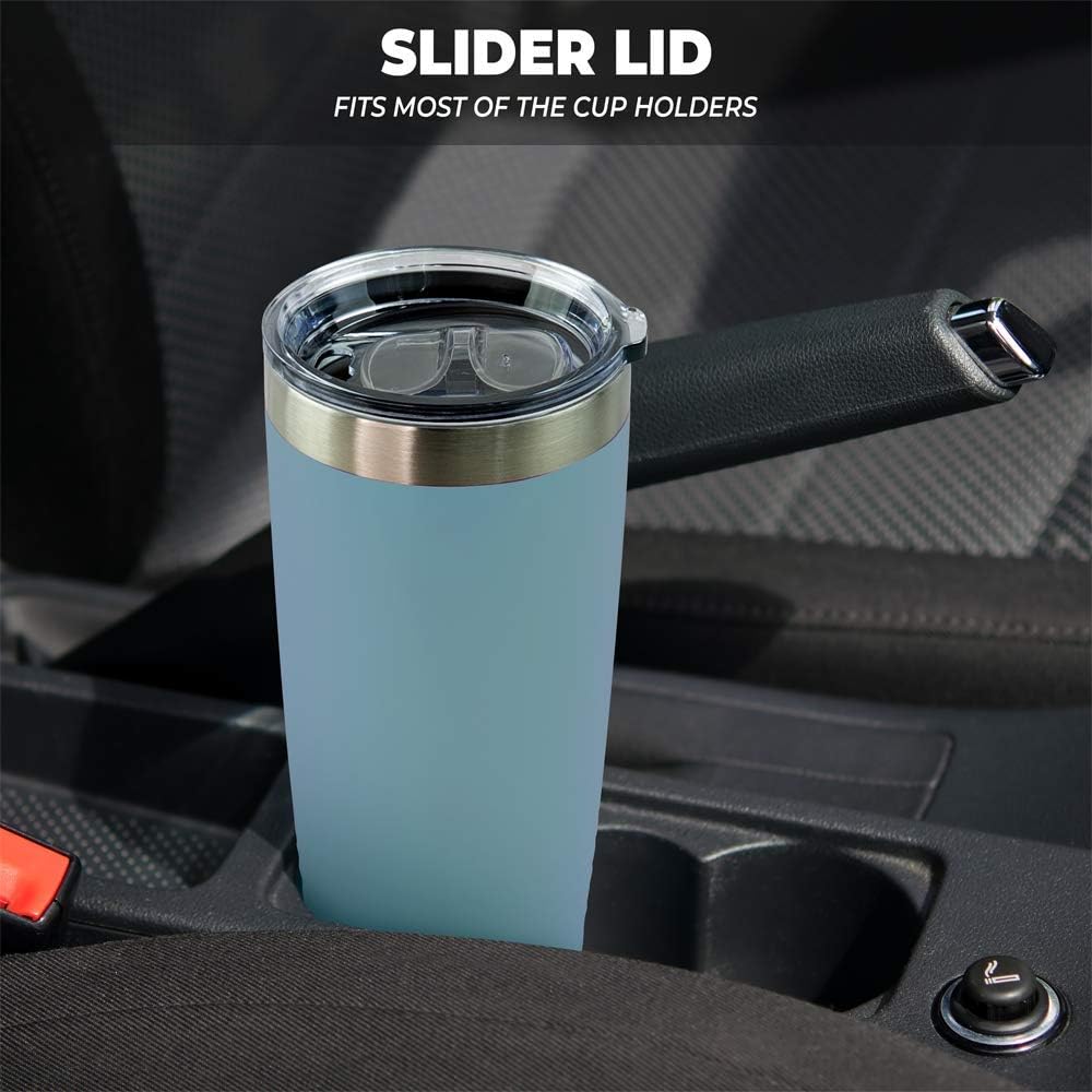 Personalized Stainless Steel Vacuum Double Insulated Travel Tumbler Coffee Mug w/Splash Proof Slider Lid| Custom Laser Engraved 44 Options | Hot & Cold Drink Use (Maroon-Custom, 20oz)