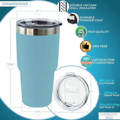 Personalized Stainless Steel Vacuum Double Insulated Travel Tumbler Coffee Mug w/Splash Proof Slider Lid| Custom Laser Engraved 44 Options | Hot & Cold Drink Use (Maroon-Custom, 20oz)