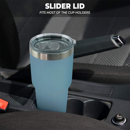 Personalized Stainless Steel Vacuum Double Insulated Travel Tumbler Coffee Mug w/Splash Proof Slider Lid| Custom Laser Engraved 44 Options | Hot & Cold Drink Use (Maroon-Custom, 20oz)