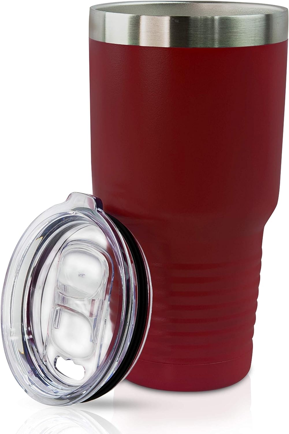 Personalized Stainless Steel Vacuum Double Insulated Travel Tumbler Coffee Mug w/Splash Proof Slider Lid| Custom Laser Engraved 44 Options | Hot & Cold Drink Use (Maroon-Custom, 20oz)