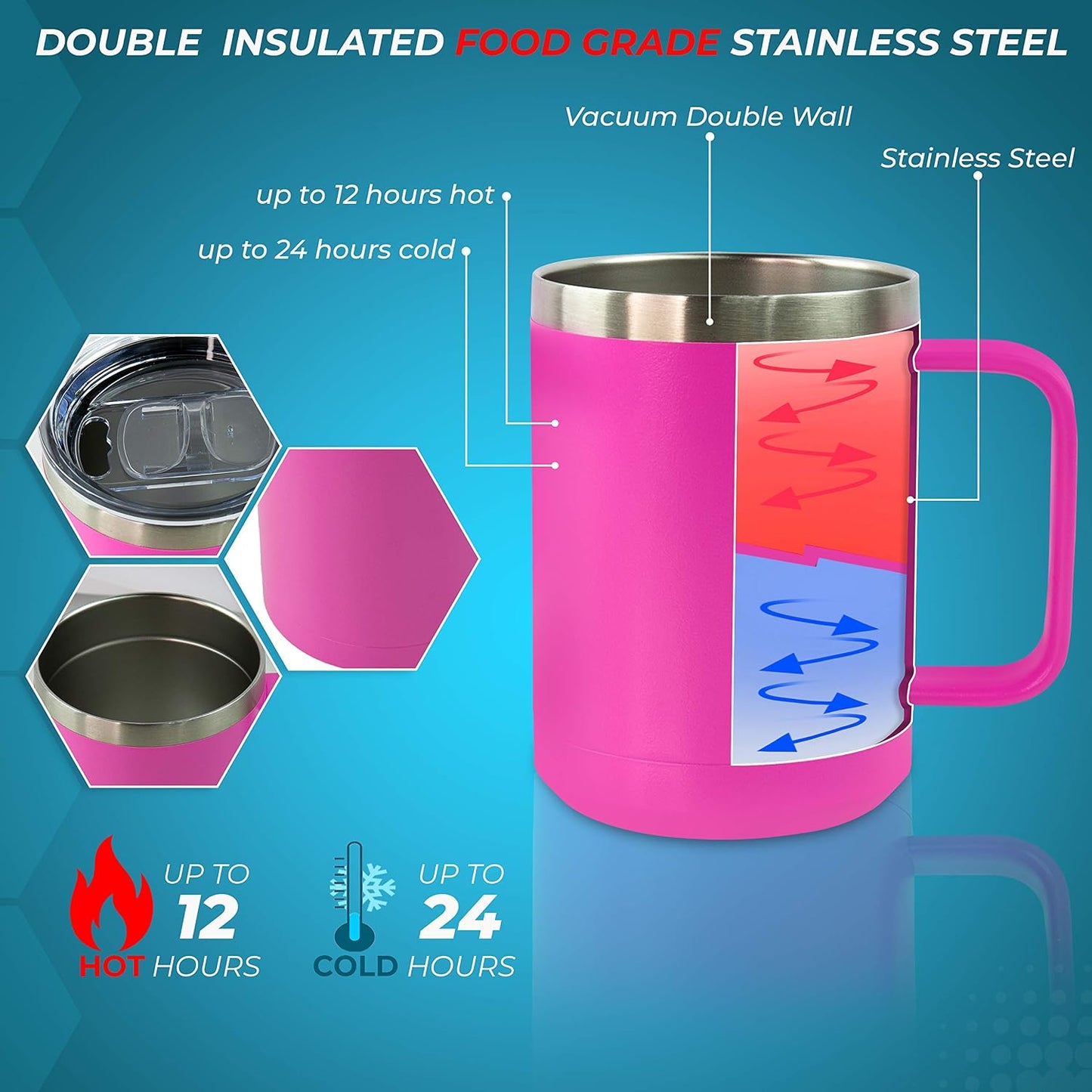 Personalized Stainless Steel Vacuum Double Insulated Travel Tumbler Coffee Mug w/Splash Proof Slider Lid| Custom Laser Engraved 44 Options | Hot & Cold Drink Use (Maroon-Custom, 20oz)