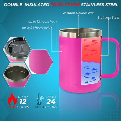 Personalized Stainless Steel Vacuum Double Insulated Travel Tumbler Coffee Mug w/Splash Proof Slider Lid| Custom Laser Engraved 44 Options | Hot & Cold Drink Use (Maroon-Custom, 20oz)