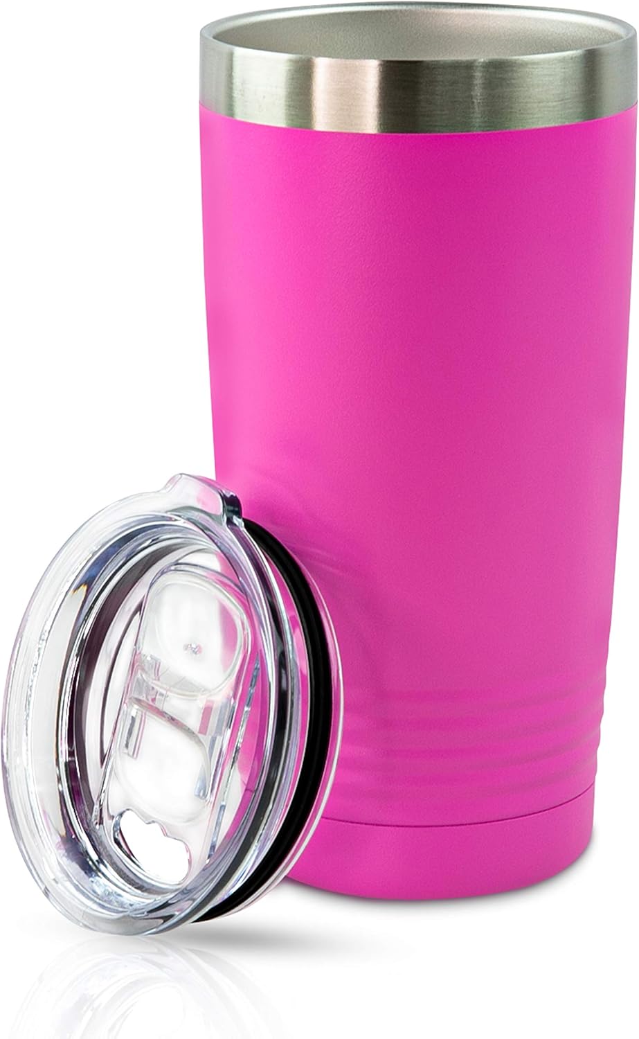 Personalized Stainless Steel Vacuum Double Insulated Travel Tumbler Coffee Mug w/Splash Proof Slider Lid| Custom Laser Engraved 44 Options | Hot & Cold Drink Use (Maroon-Custom, 20oz)
