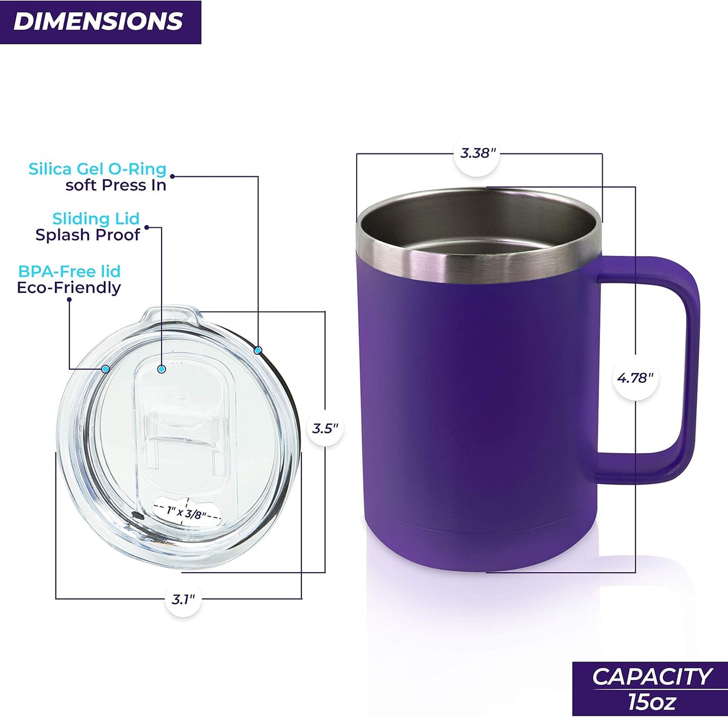 Personalized Stainless Steel Vacuum Double Insulated Travel Tumbler Coffee Mug w/Splash Proof Slider Lid| Custom Laser Engraved 44 Options | Hot & Cold Drink Use (Maroon-Custom, 20oz)