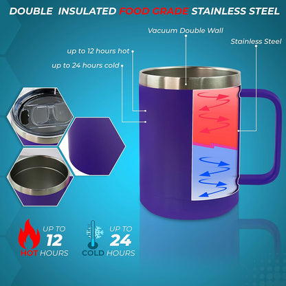 Personalized Stainless Steel Vacuum Double Insulated Travel Tumbler Coffee Mug w/Splash Proof Slider Lid| Custom Laser Engraved 44 Options | Hot & Cold Drink Use (Maroon-Custom, 20oz)