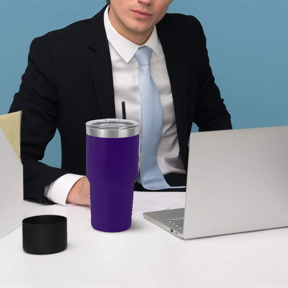 Personalized Stainless Steel Vacuum Double Insulated Travel Tumbler Coffee Mug w/Splash Proof Slider Lid| Custom Laser Engraved 44 Options | Hot & Cold Drink Use (Maroon-Custom, 20oz)