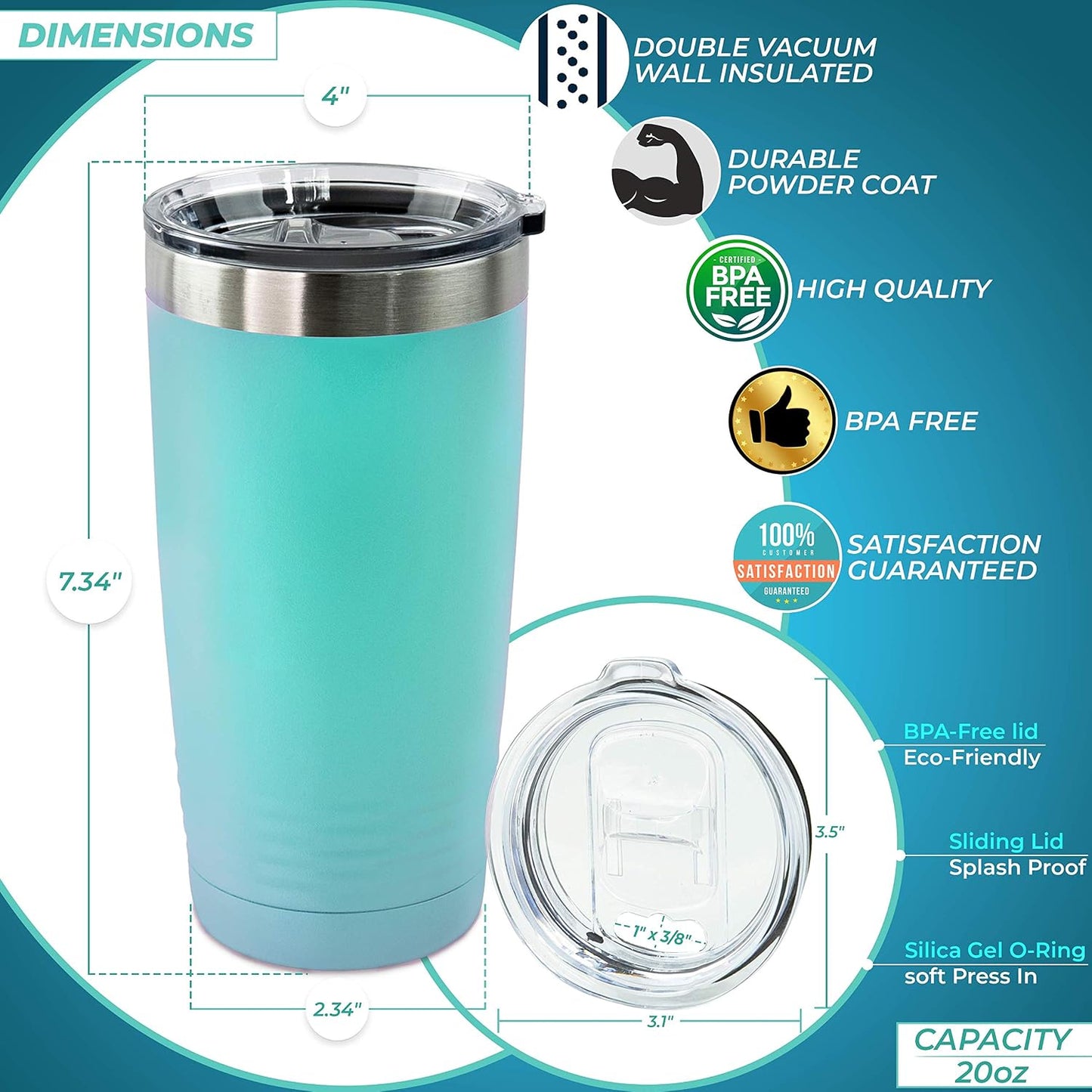 Personalized Stainless Steel Vacuum Double Insulated Travel Tumbler Coffee Mug w/Splash Proof Slider Lid| Custom Laser Engraved 44 Options | Hot & Cold Drink Use (Maroon-Custom, 20oz)